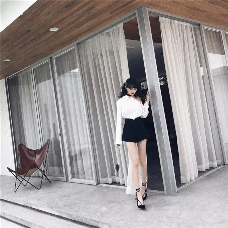A-Line High Waist Shorts