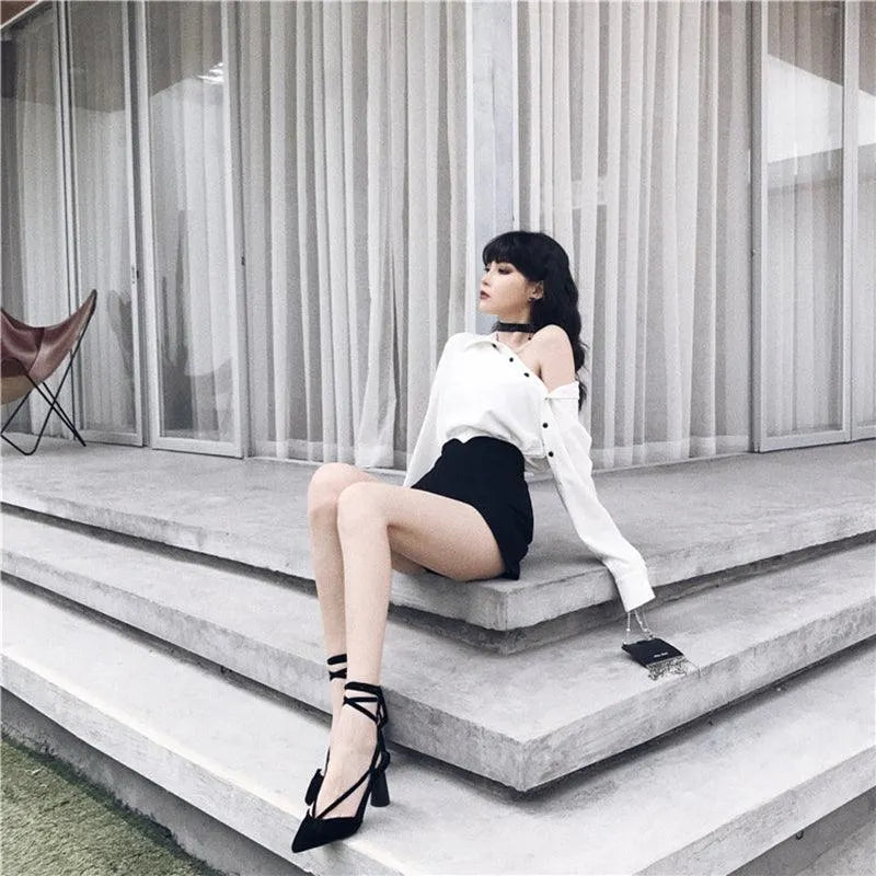 A-Line High Waist Shorts