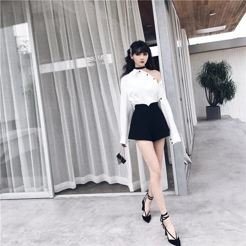 A-Line High Waist Shorts