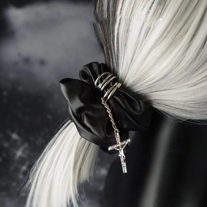 Cross Chain Hair Tie