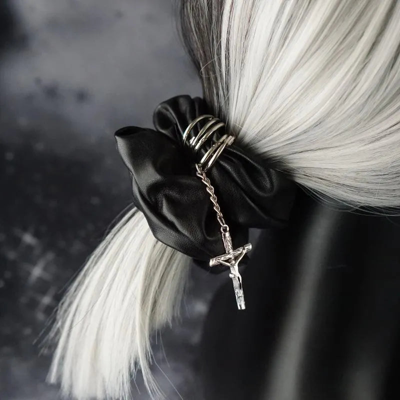 Cross Chain Hair Tie