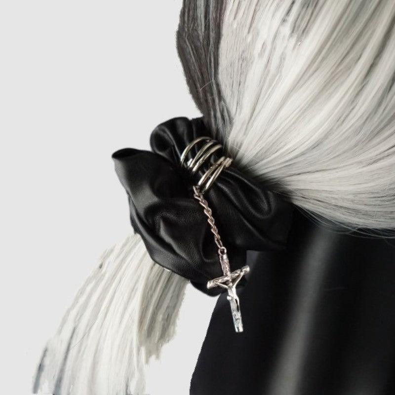 Cross Chain Hair Tie