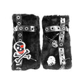 Punk Skull Plush Gloves