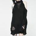 Devil Girl Ripped Off-shoulder Sweater