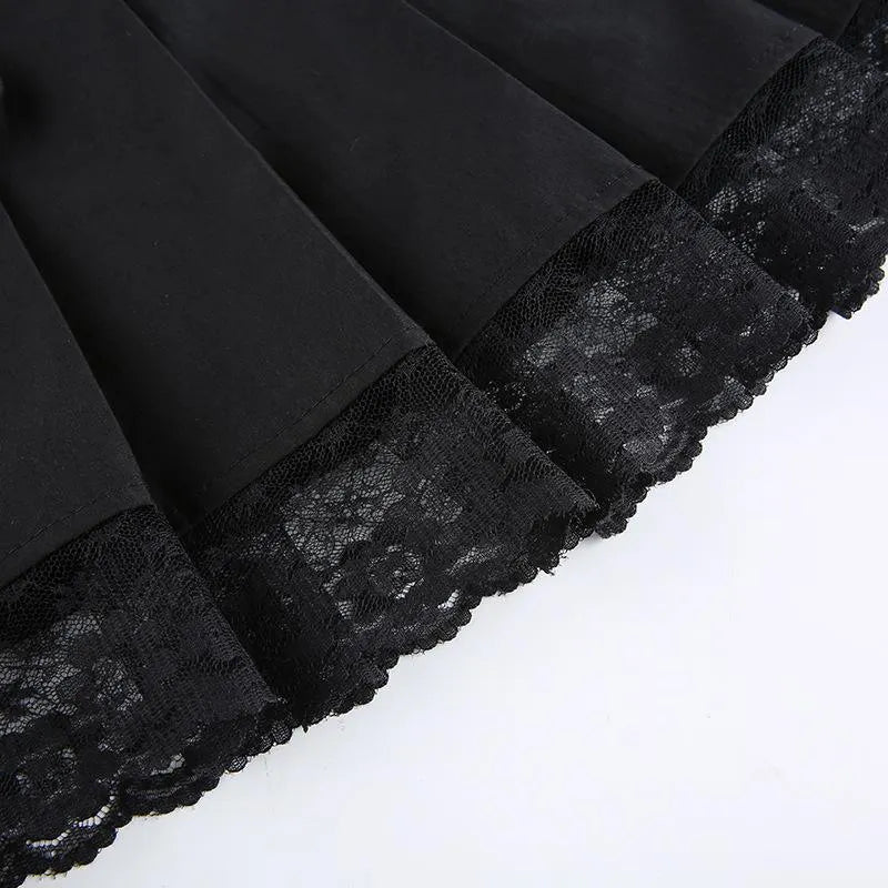 Lace Up Mini Skirt
