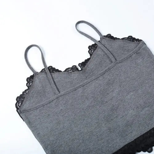 Gothic Grey Owl Halter Top
