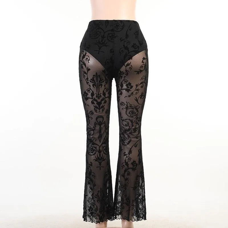 Make You Stay Lace Flare Pants