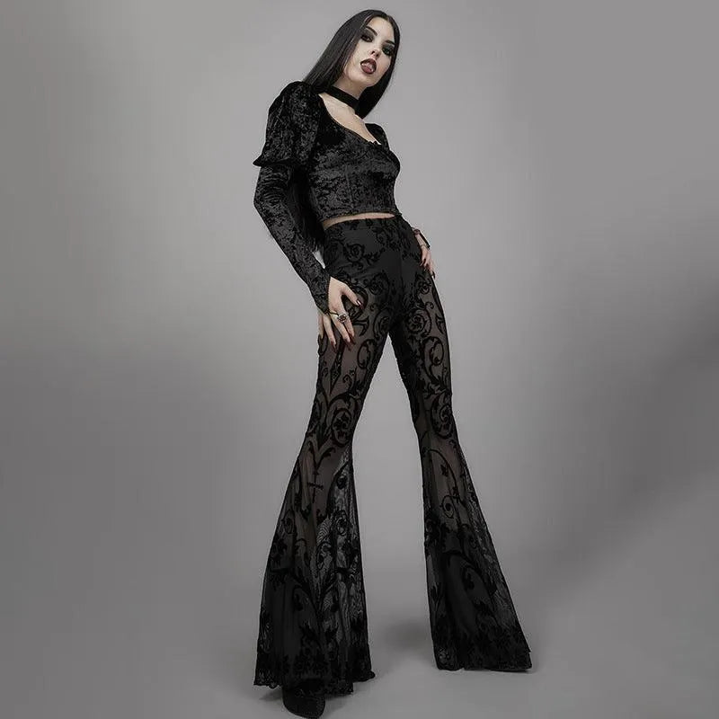 Make You Stay Lace Flare Pants