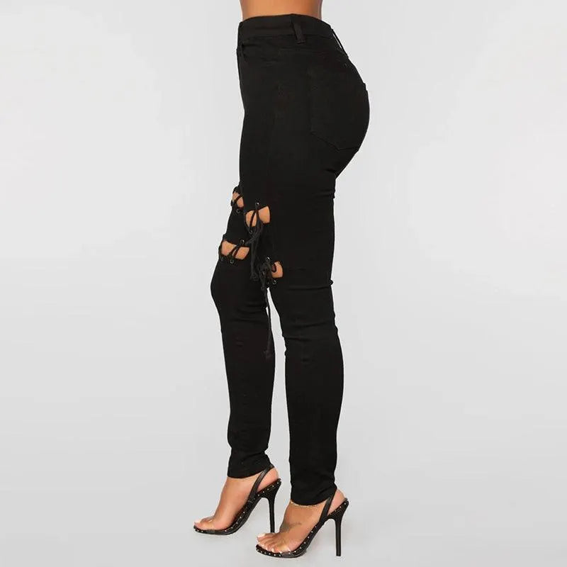Hollow Out Pencil Pants