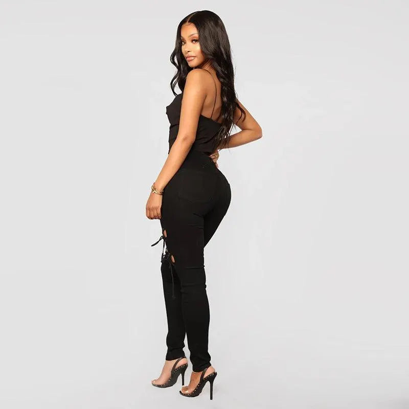 Hollow Out Pencil Pants