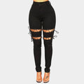 Hollow Out Pencil Pants