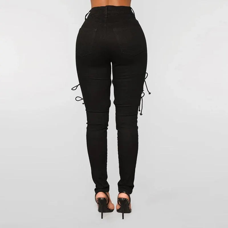 Hollow Out Pencil Pants