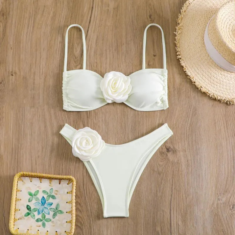 3D Flower Bikini Set