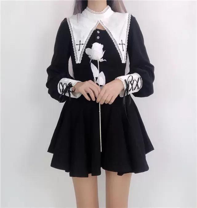 2-Piece High Waist Nun Stretch Dress
