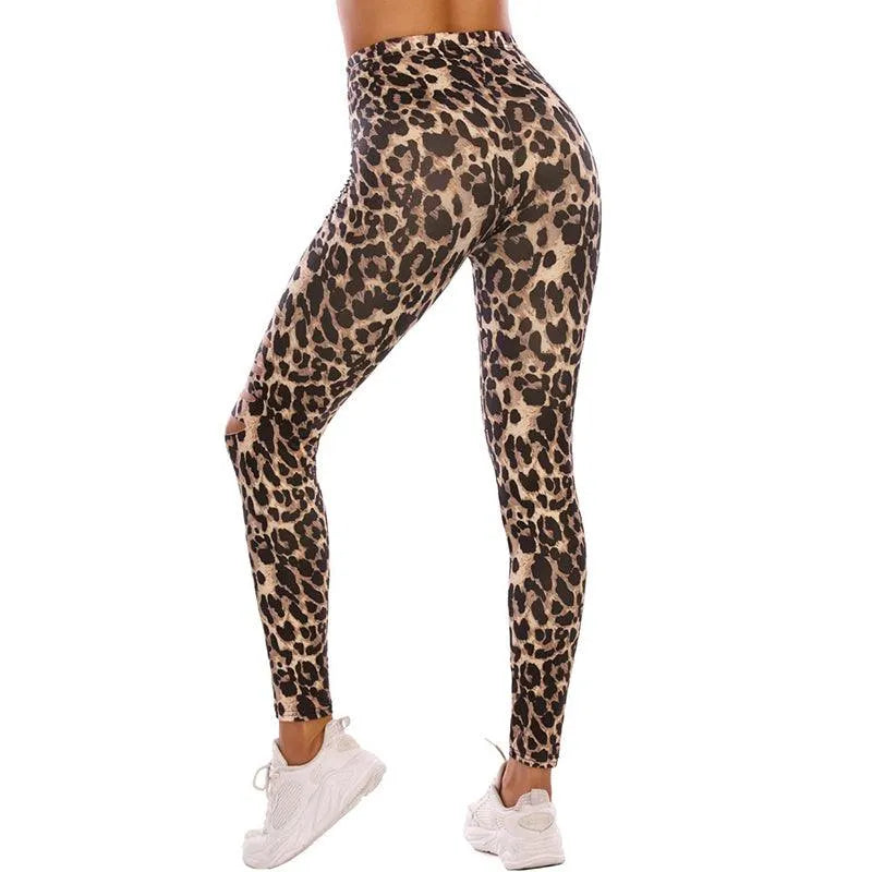 Noir Leopard Print Spandex Leggings