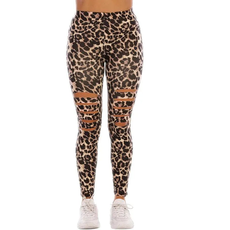 Noir Leopard Print Spandex Leggings