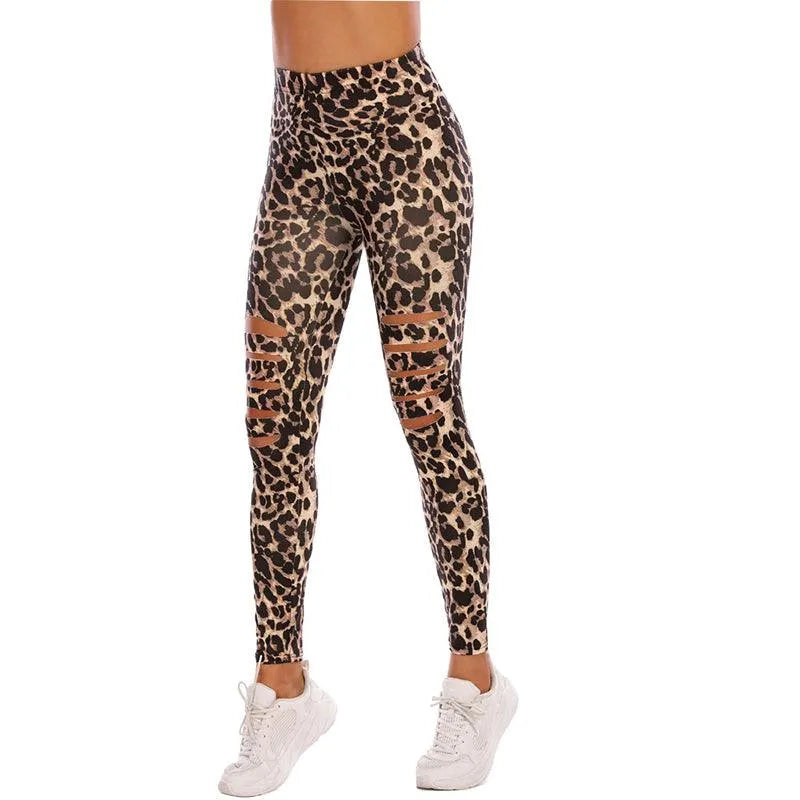 Noir Leopard Print Spandex Leggings