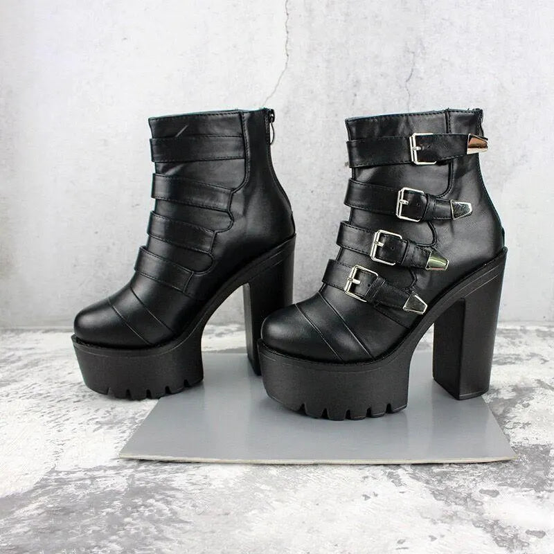Women Buckle Boots