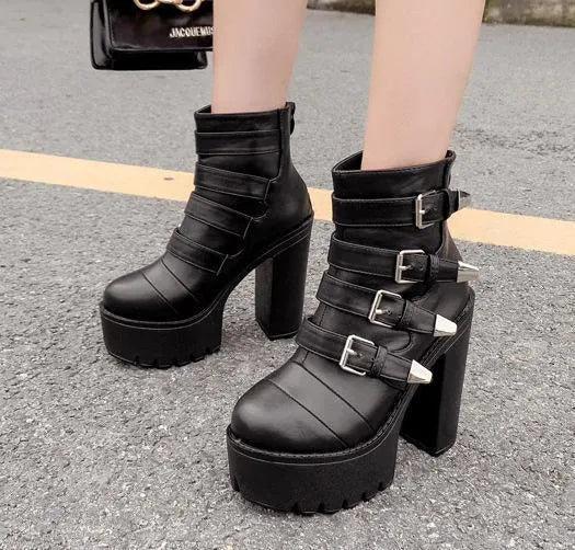 Women Buckle Boots