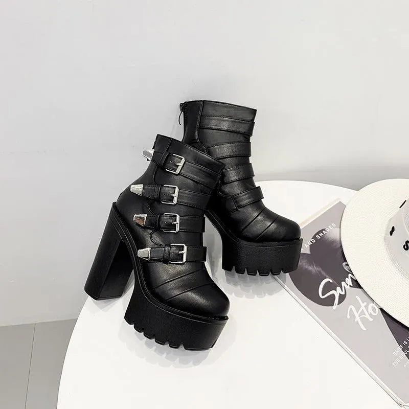Women Buckle Boots