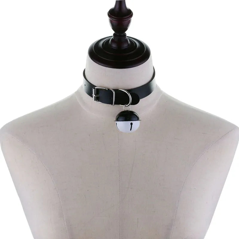 Gothic Two-color bell Pendant Choker