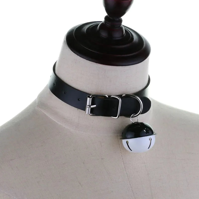Gothic Two-color bell Pendant Choker