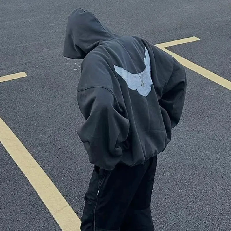 Peace Dove Oversized Unisex Hoodie