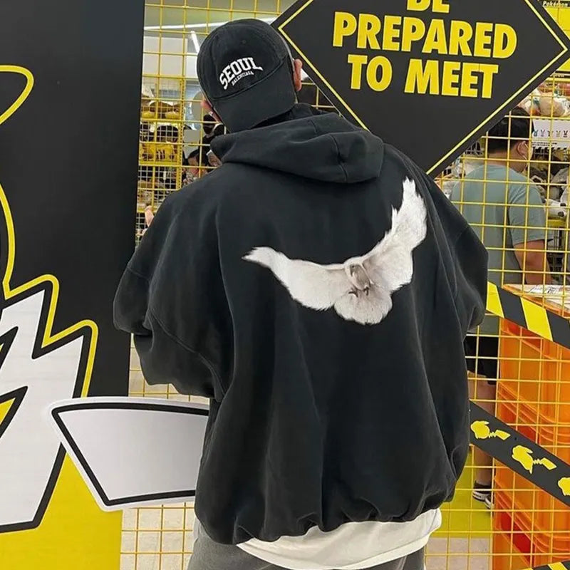 Peace Dove Oversized Unisex Hoodie