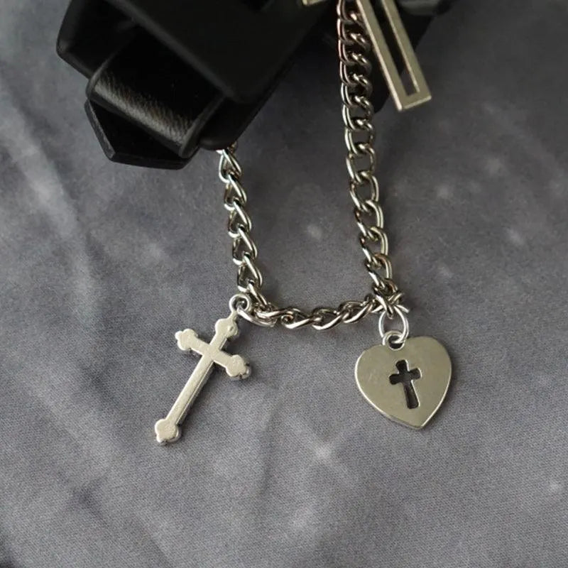Love Heart Cross Hairpin