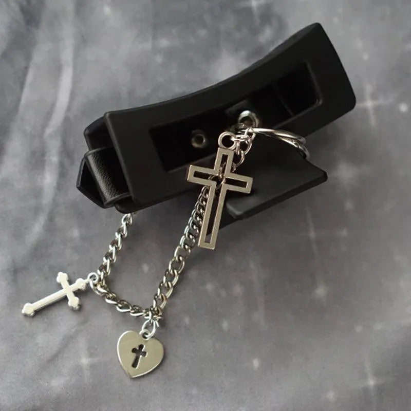 Love Heart Cross Hairpin