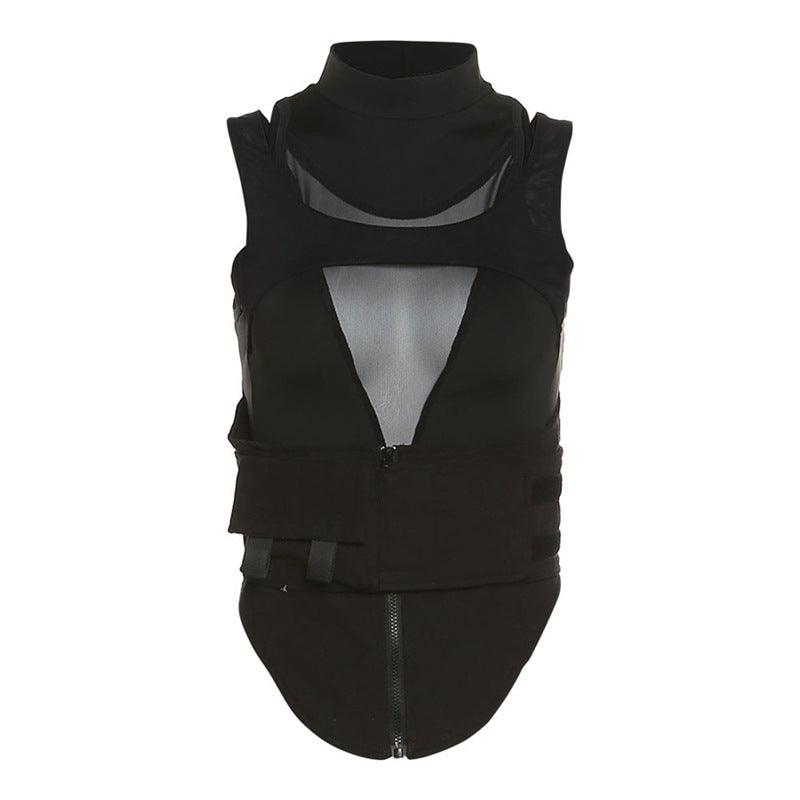 Gotta Calm Down Mesh Panelled Top