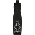 Gothic Diablo High Neck Long Dress