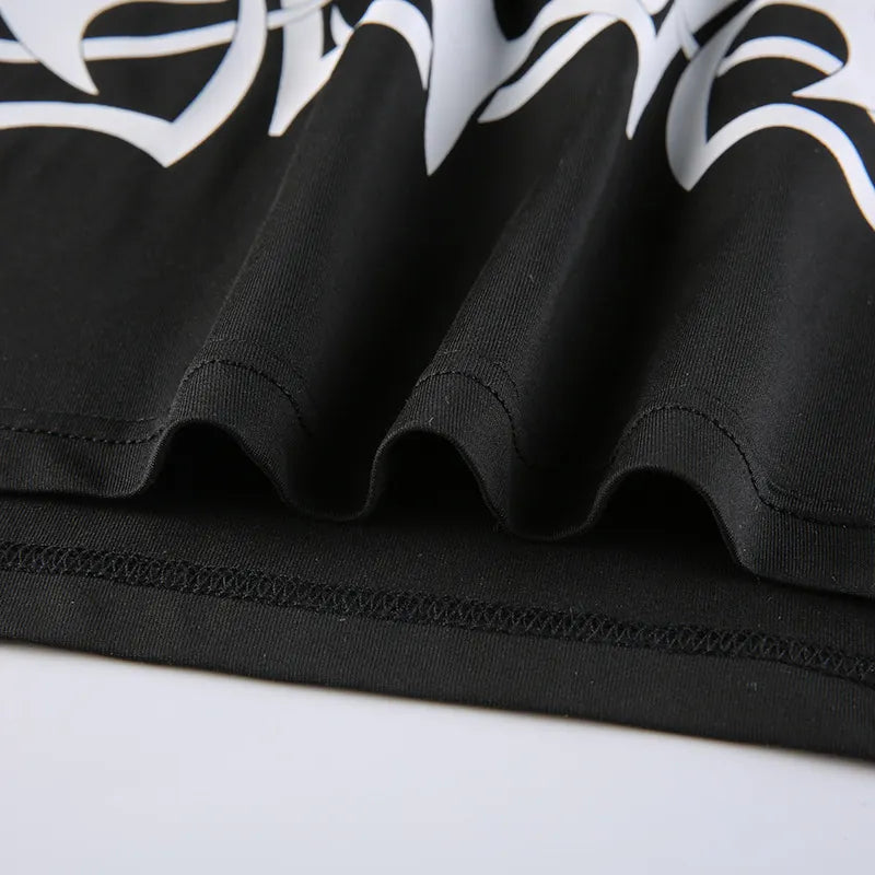 Gothic Diablo High Neck Long Dress