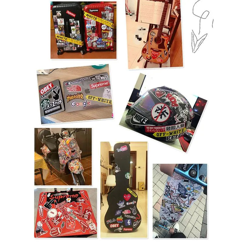 Graffiti Hand Account Trunk Car Decoration Sticker (50 pcs)