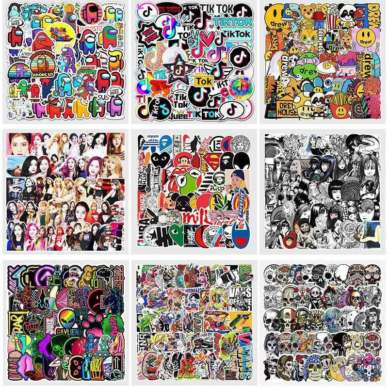 Graffiti Hand Account Trunk Car Decoration Sticker (50 pcs)