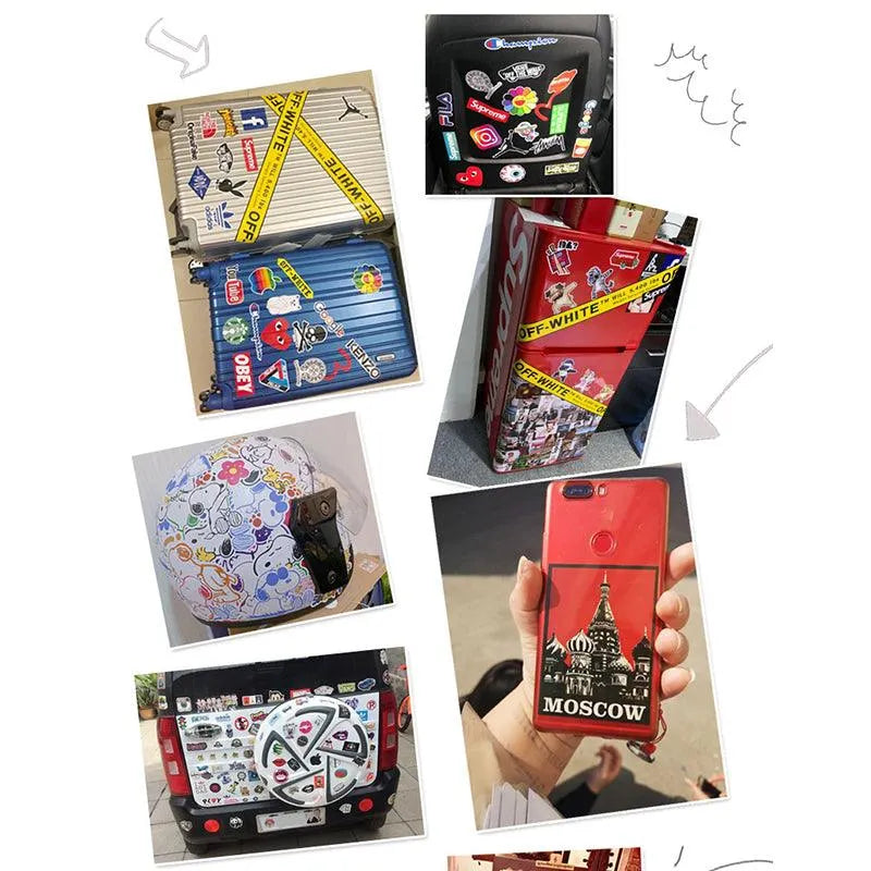 Graffiti Hand Account Trunk Car Decoration Sticker (50 pcs)