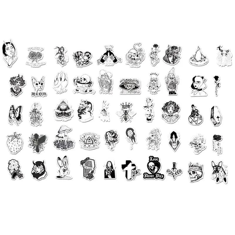 Graffiti Hand Account Trunk Car Decoration Sticker (50 pcs)