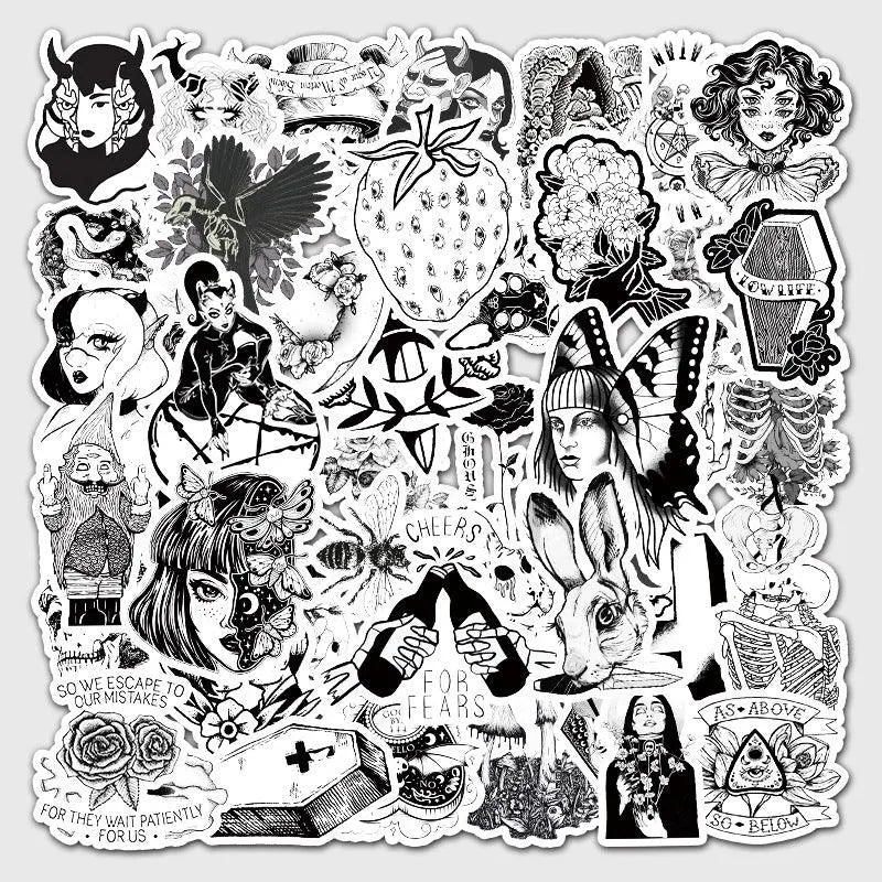 Graffiti Hand Account Trunk Car Decoration Sticker (50 pcs)