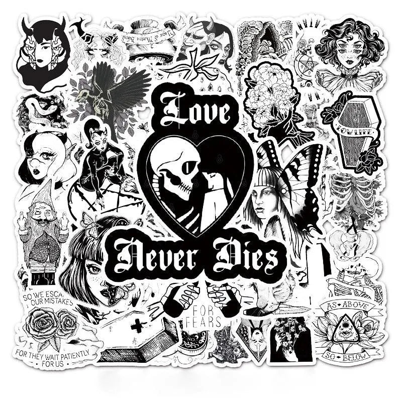 Graffiti Hand Account Trunk Car Decoration Sticker (50 pcs)