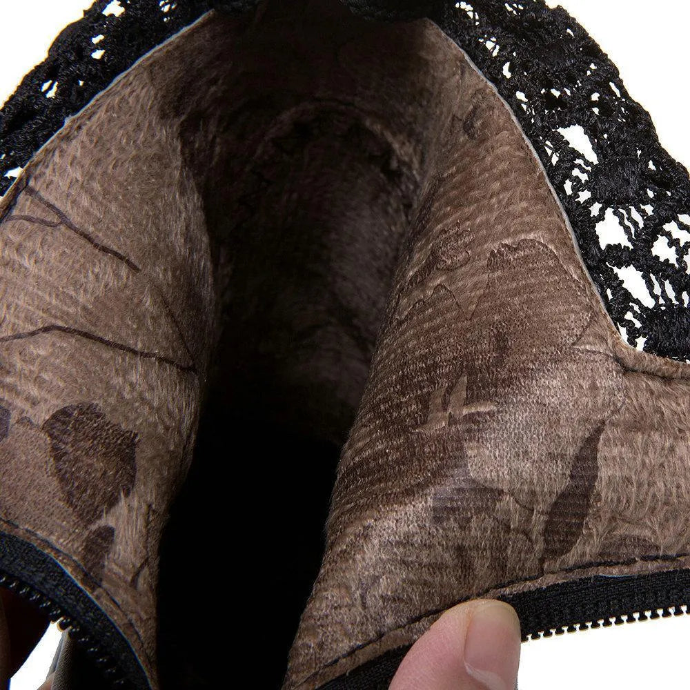 Lace Platform Boots