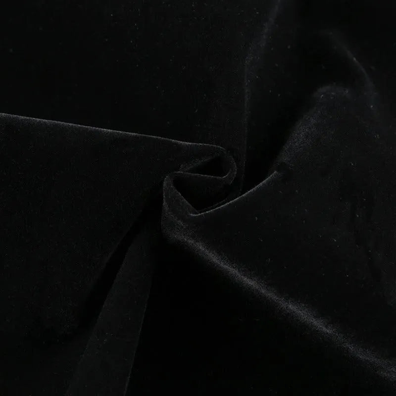 Square Collar Velvet A-line Dress