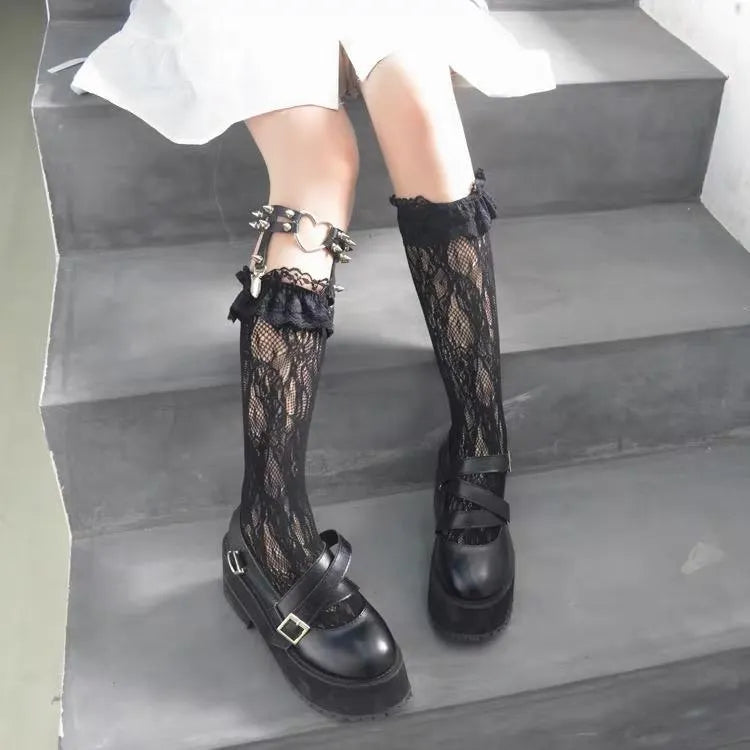 Knee High Lace Socks