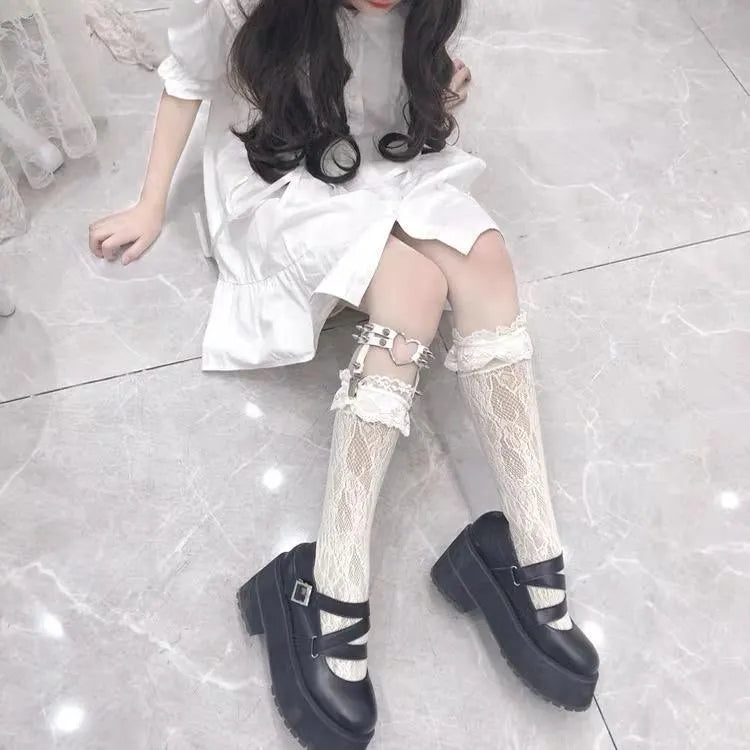 Knee High Lace Socks