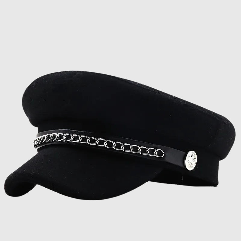 Gothic Newsboy Chain Hat