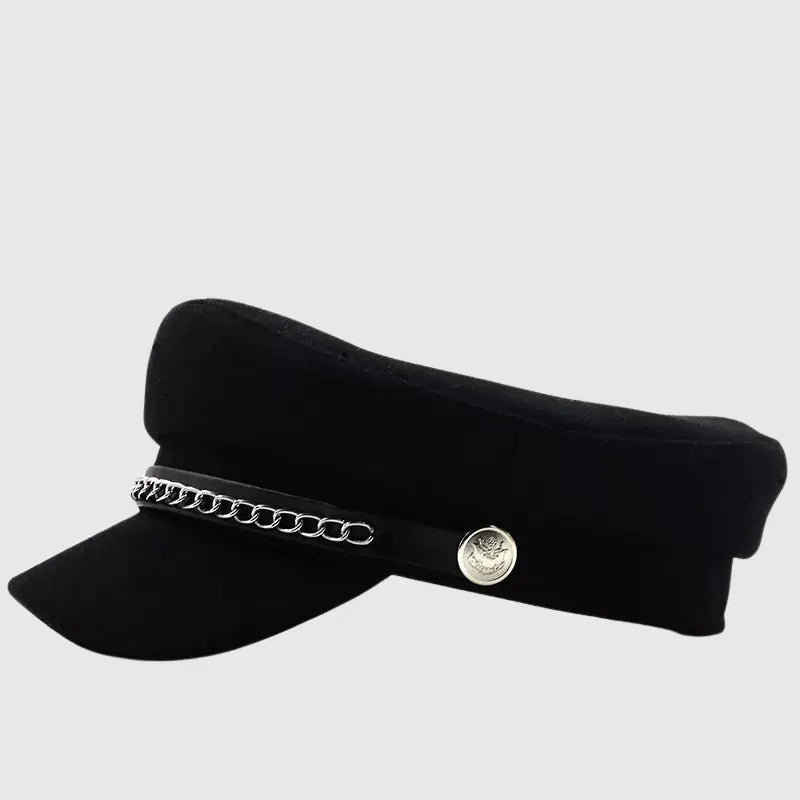 Gothic Newsboy Chain Hat
