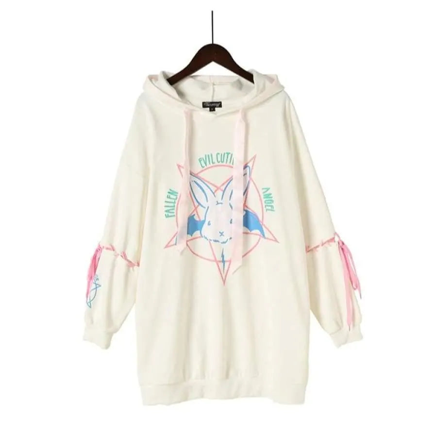 Kawaii Rabbit Lace Up Hoodie