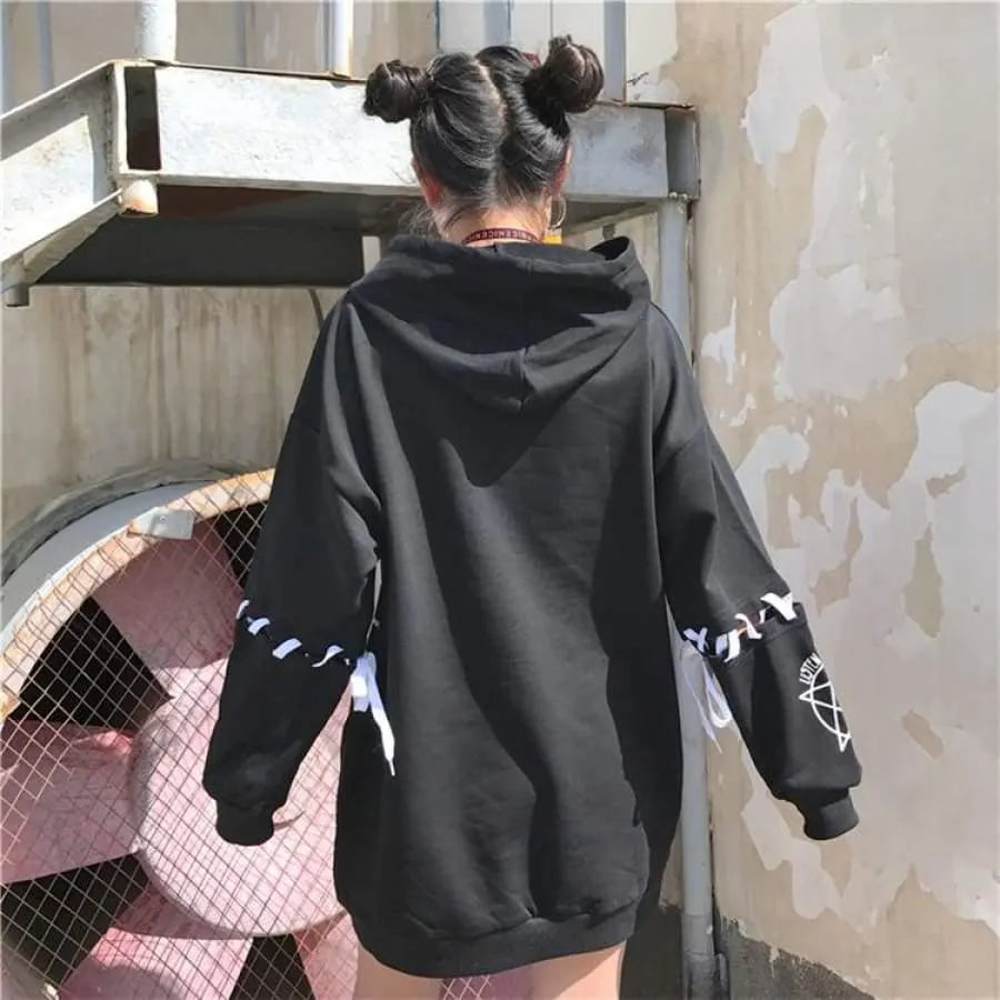 Kawaii Rabbit Lace Up Hoodie