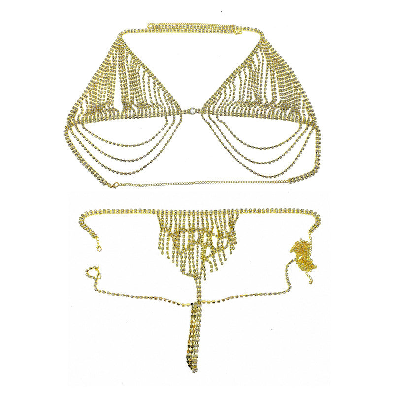 I Love Diamond Tassels Lingerie Set