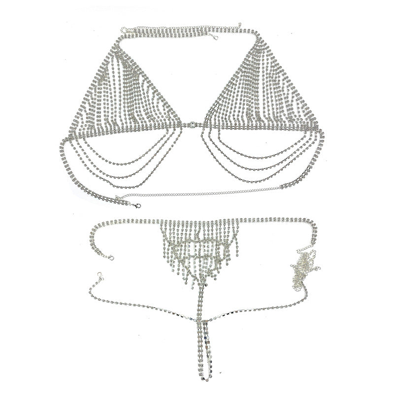 I Love Diamond Tassels Lingerie Set