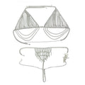 I Love Diamond Tassels Lingerie Set